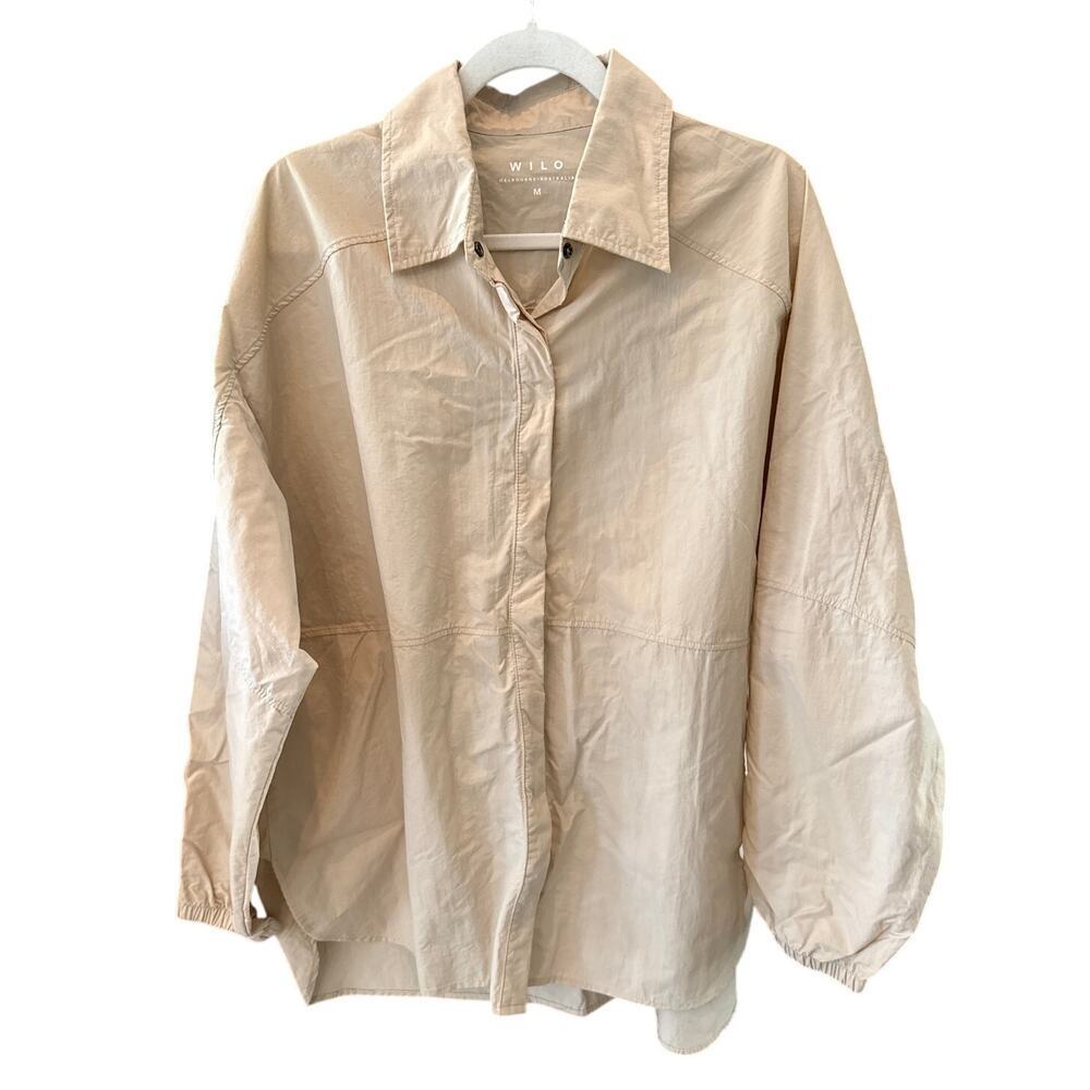 Wilo The Label Parachute Windbreaker Jacket Medium Travel Neutral Sporty Outdoor